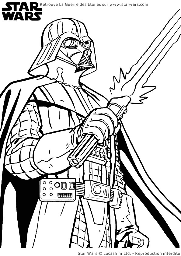 A colorier Dark Vador l un des personnages clé de Star Wars