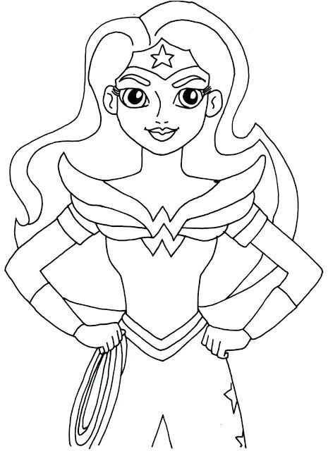 Free printable super hero high coloring page for Wonder Woman More are ing I ll keep this post updated