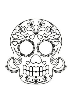 Coloriage tªte de mort mexicaine 20 dessins   imprimer