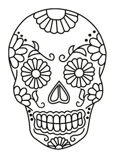Coloriage tªte de mort mexicaine 20 dessins   imprimer