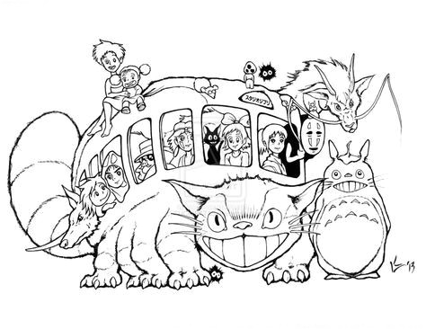mon voisin totoro coloriage Adult Coloring Pages