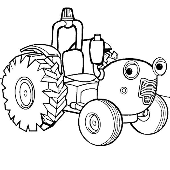 Coloriage tracteur tom en Ligne Gratuit imprimer