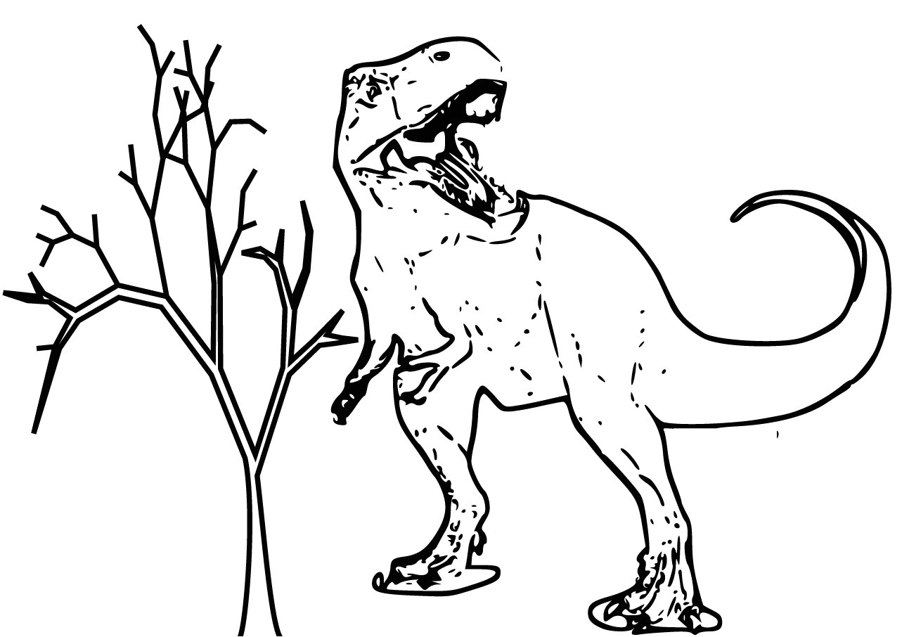 dessin en ligne dinosaure effrayant Voir le dessin coloriage   dessiner petit dinosaure   imprimer