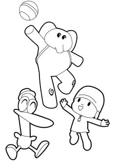 Coloriage Dessins Dessins   imprimer et la couleur en ligne Pocoyo 27