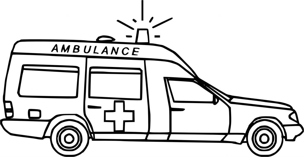 Coloriage Ambulance A Imprimer
