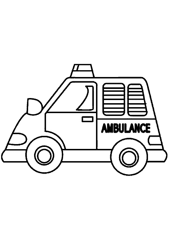 Coloriage camion ambulance