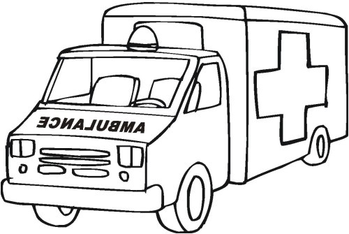 coloriage voiture d ambulance