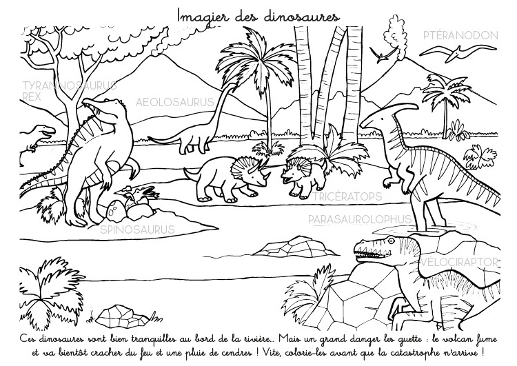 319 coloriage a imprimer imagier des dinosaures