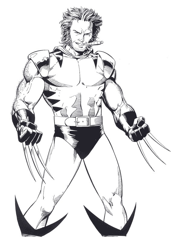 Coloriage   Imprimer Super Héros Inspirant Coloriage X Men Wolverine