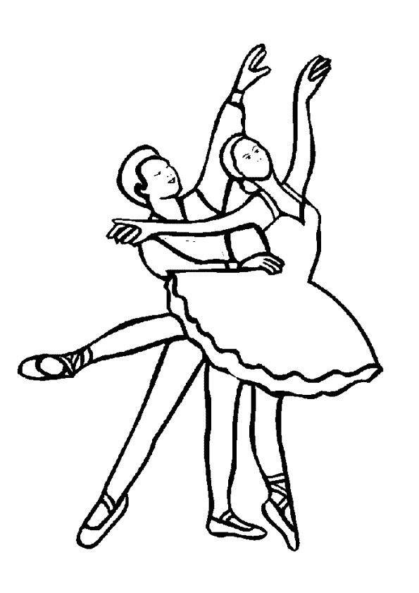 Un couple de danseurs dans leur magnifique costume entrain d exécuter un ballet  