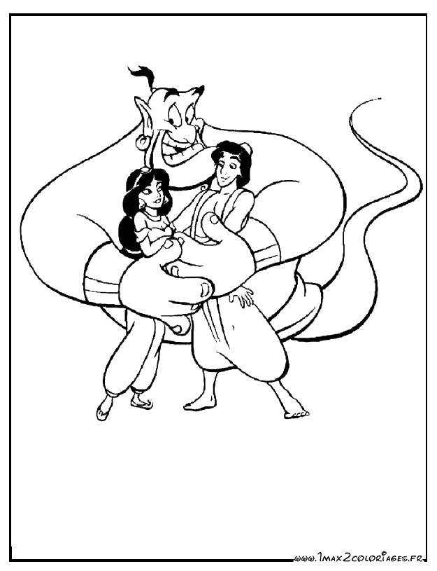 Aladdin Jasmine et le Génie