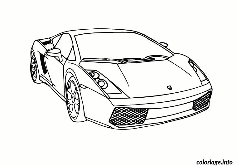 Coloriage Voitures Lamborghini Dessin   Imprimer