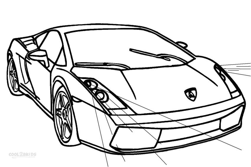 dessin de coloriage Lamborghini gratuit CP