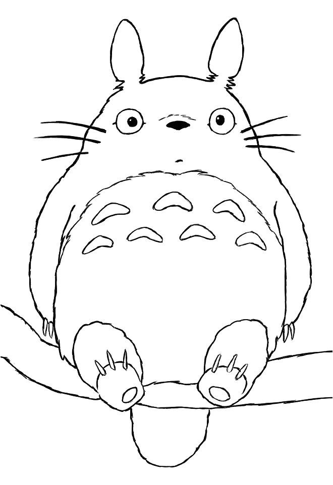 Totoro coloring page