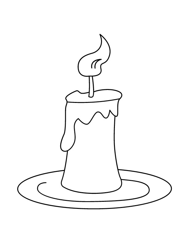 Candles Colouring Pages page 3