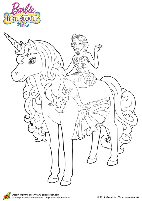 Coloriage Barbie Hugo L Escargot
