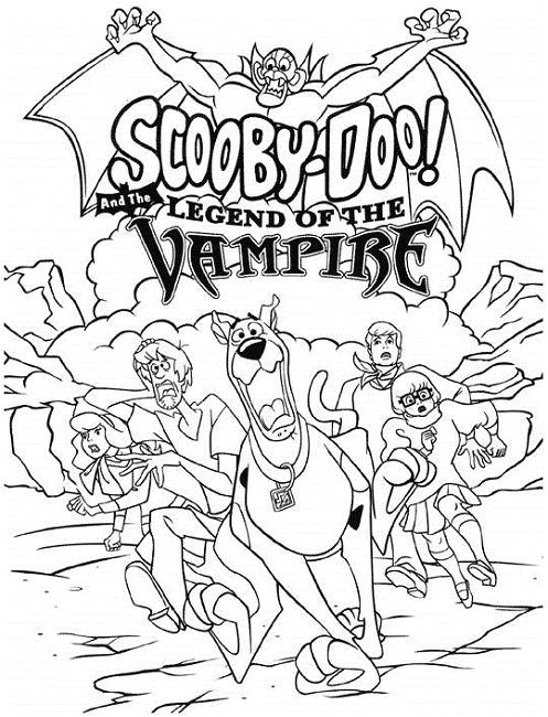 scooby doo vampire coloring pages