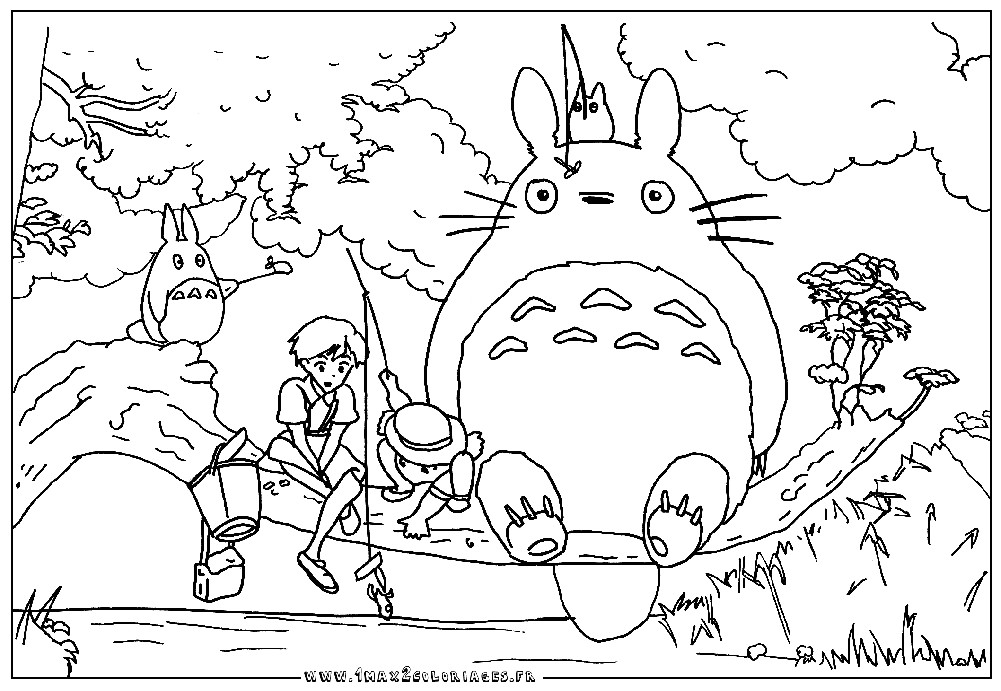 Totoro coloring pages to and print for free