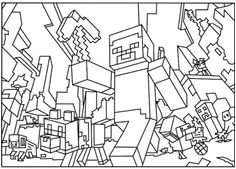 Minecraft Coloring Pages Zombie