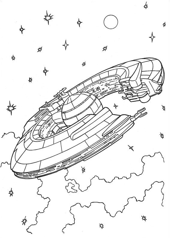 Coloriage STAR WARS du vaisseau de la Fédération du merce Retrouve d autres Coloriages STAR WARS dans les coloriage Star Wars d Hellokids De