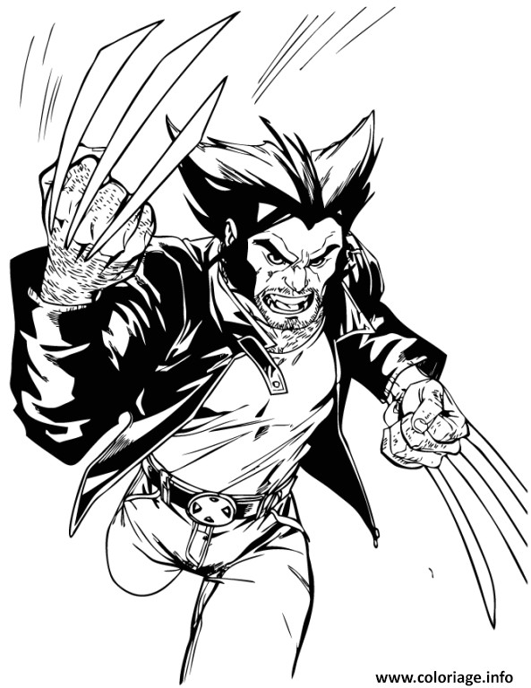 Coloriage X Men Wolverine Logan Dessin   Imprimer