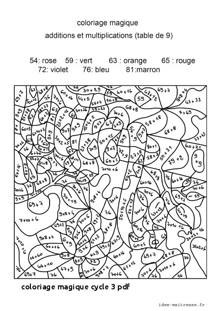 coloriage magique avec multiplication coloriage 2 ans pdf nouveau coloriage magique cycle 3 pdf coloriage