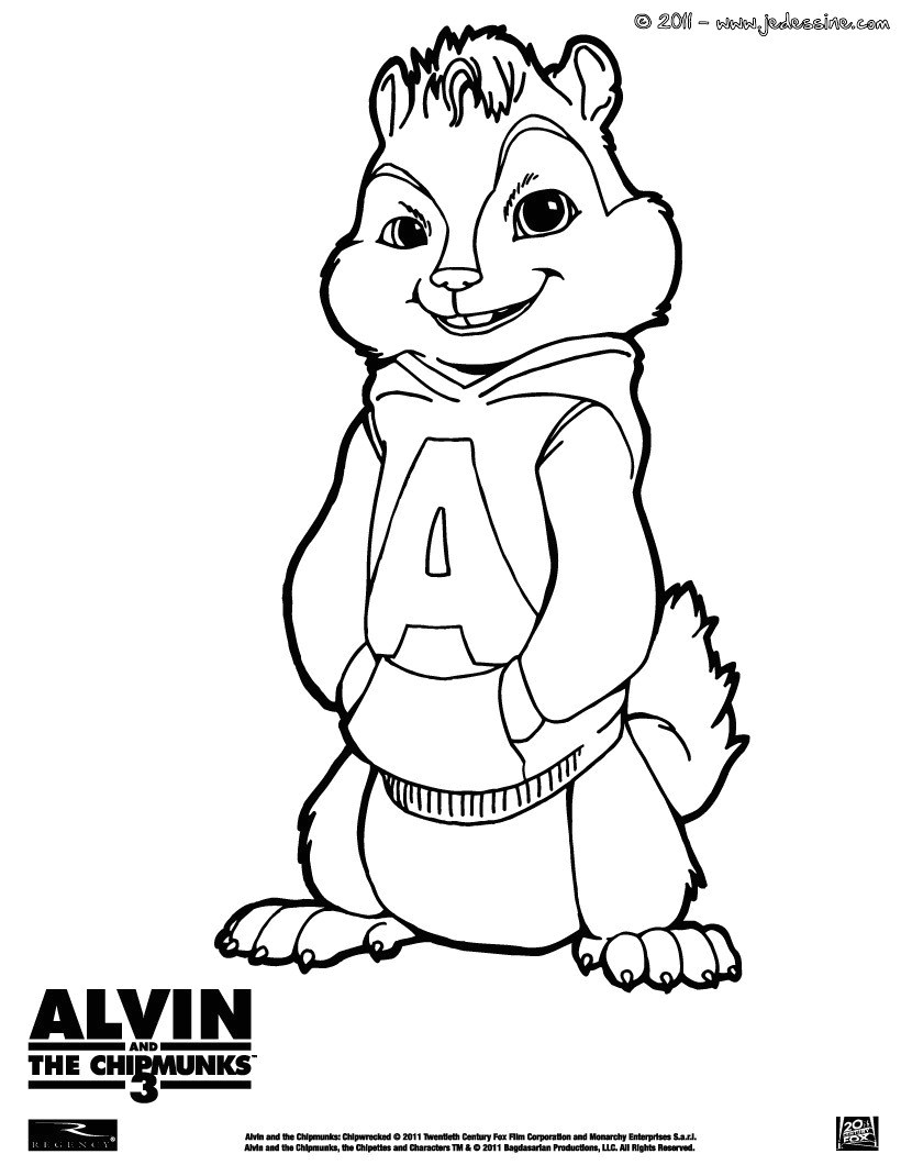 Coloriage A Imprimer Alvin Et Les Chipmunks 3