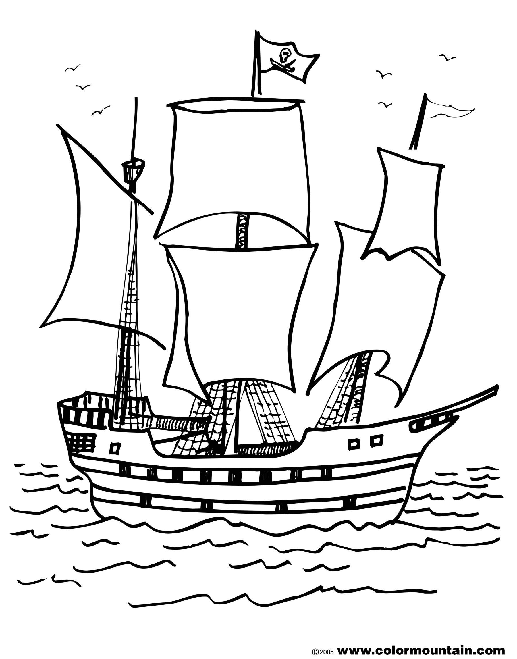 dessin de coloriage bateau pirate a imprimer cp dedans bateau a dessiner