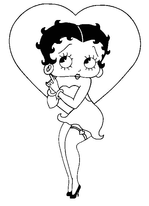 coloriage betty boop