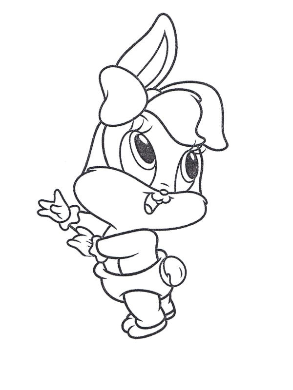 Coloriage A Imprimer Bugs Bunny Baby Girl Bugs Bunny Coloring Page