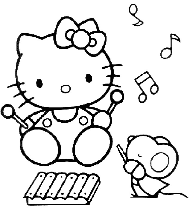 Hello kitty et la souris musicienne