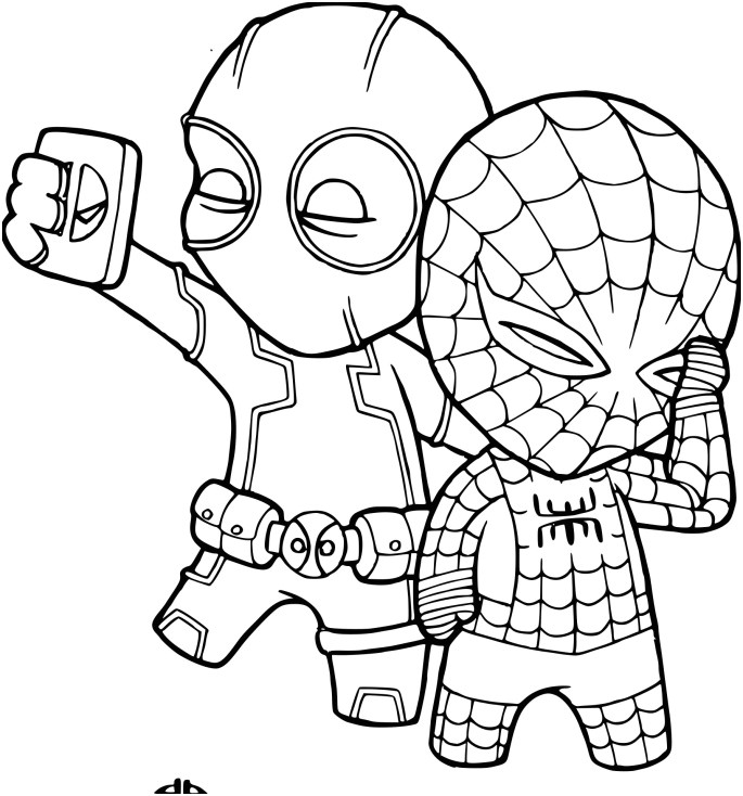 coloriage deadpool meilleur de coloriage spiderman et deadpool a imprimer sur coloriages de coloriage deadpool