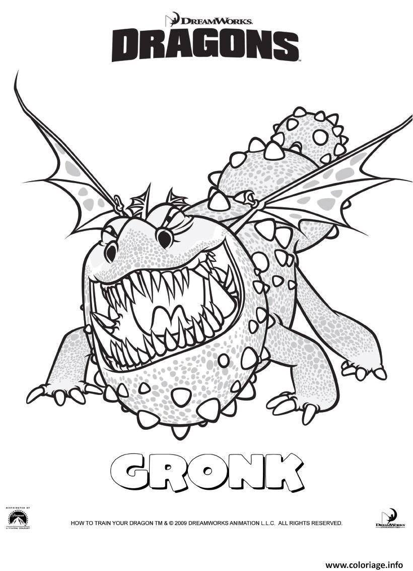 dragons le film gronckle coloriage dessin
