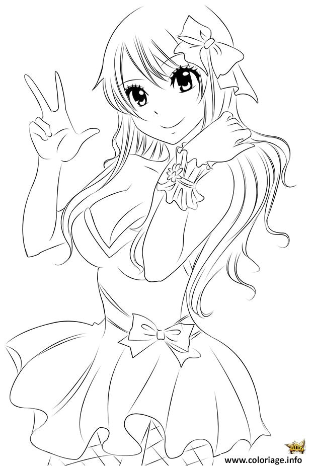 lucy fairy tail coloriage dessin