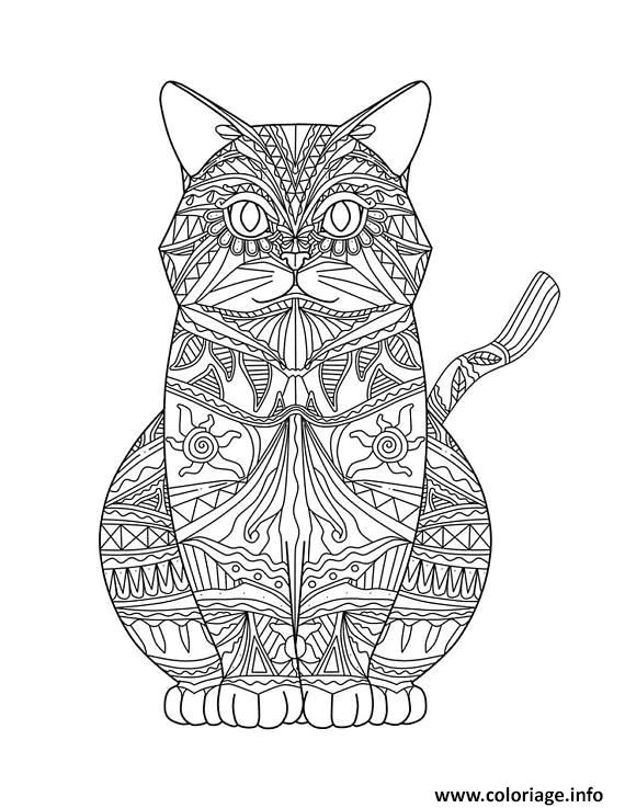 dessin de chat mandala 1 3