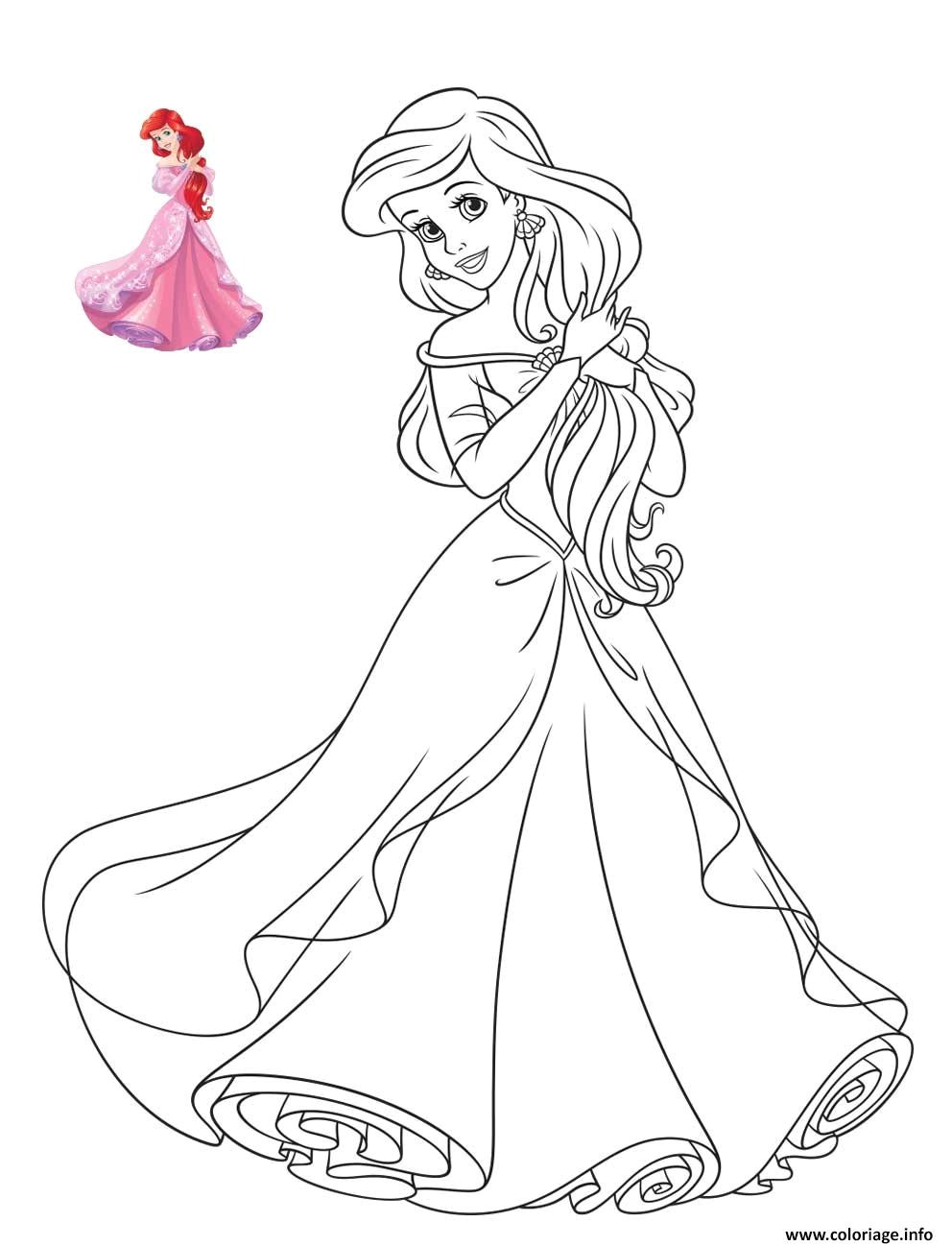 Coloriage A Imprimer Gratuit Disney Princesse Coloriage Princesse Disney Ariel Dessin ...