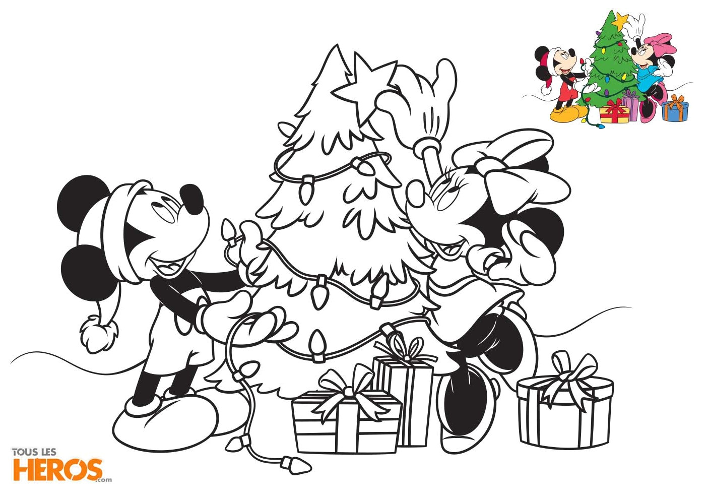 Coloriage Minnie Et Mickey