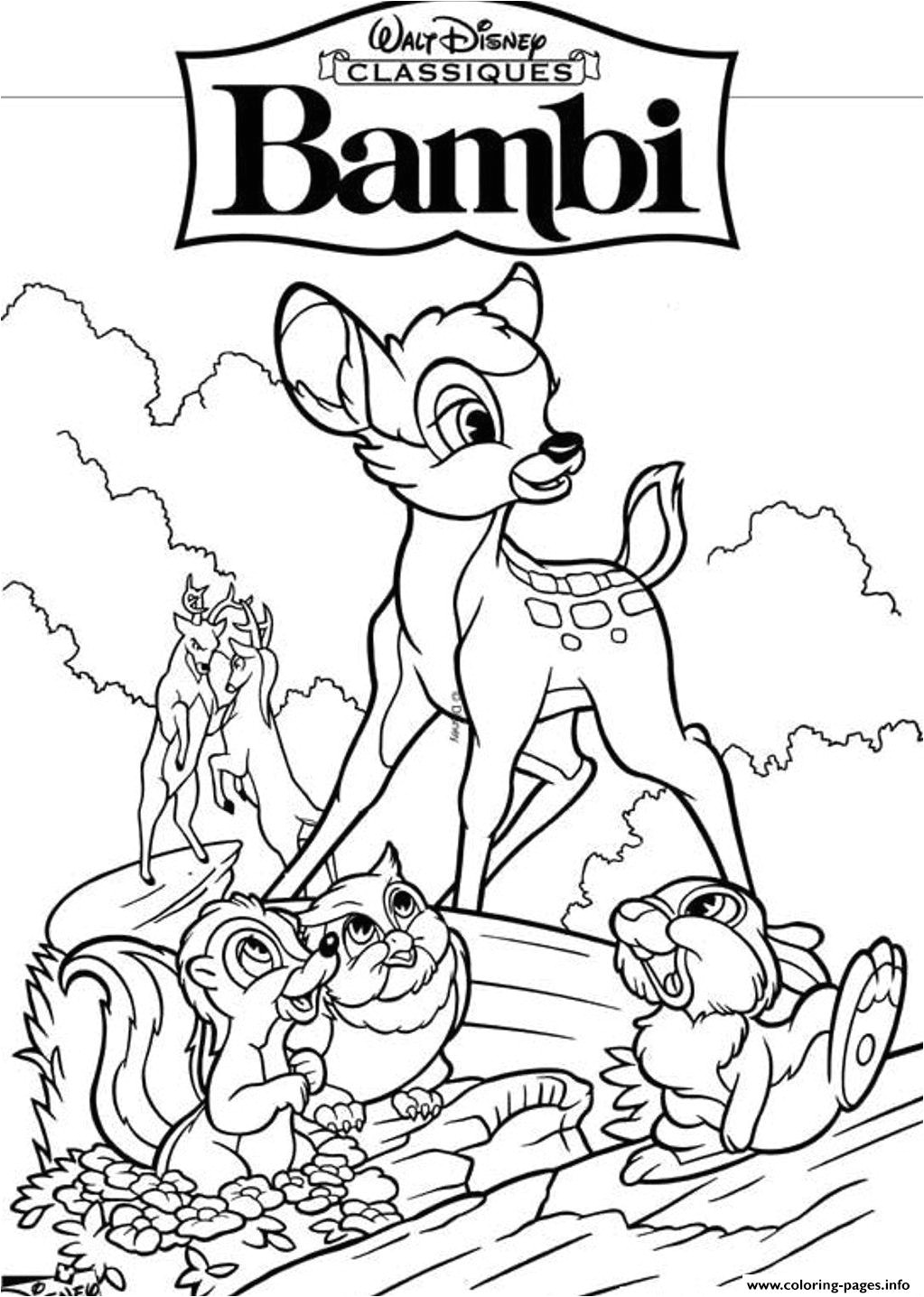 disney bambi 7549 printable coloring pages book 4129