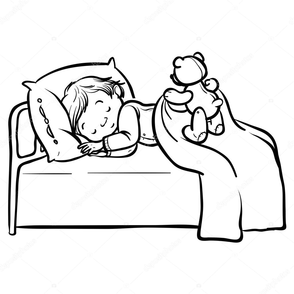 stock illustration funny vector cartoon sleeping baby
