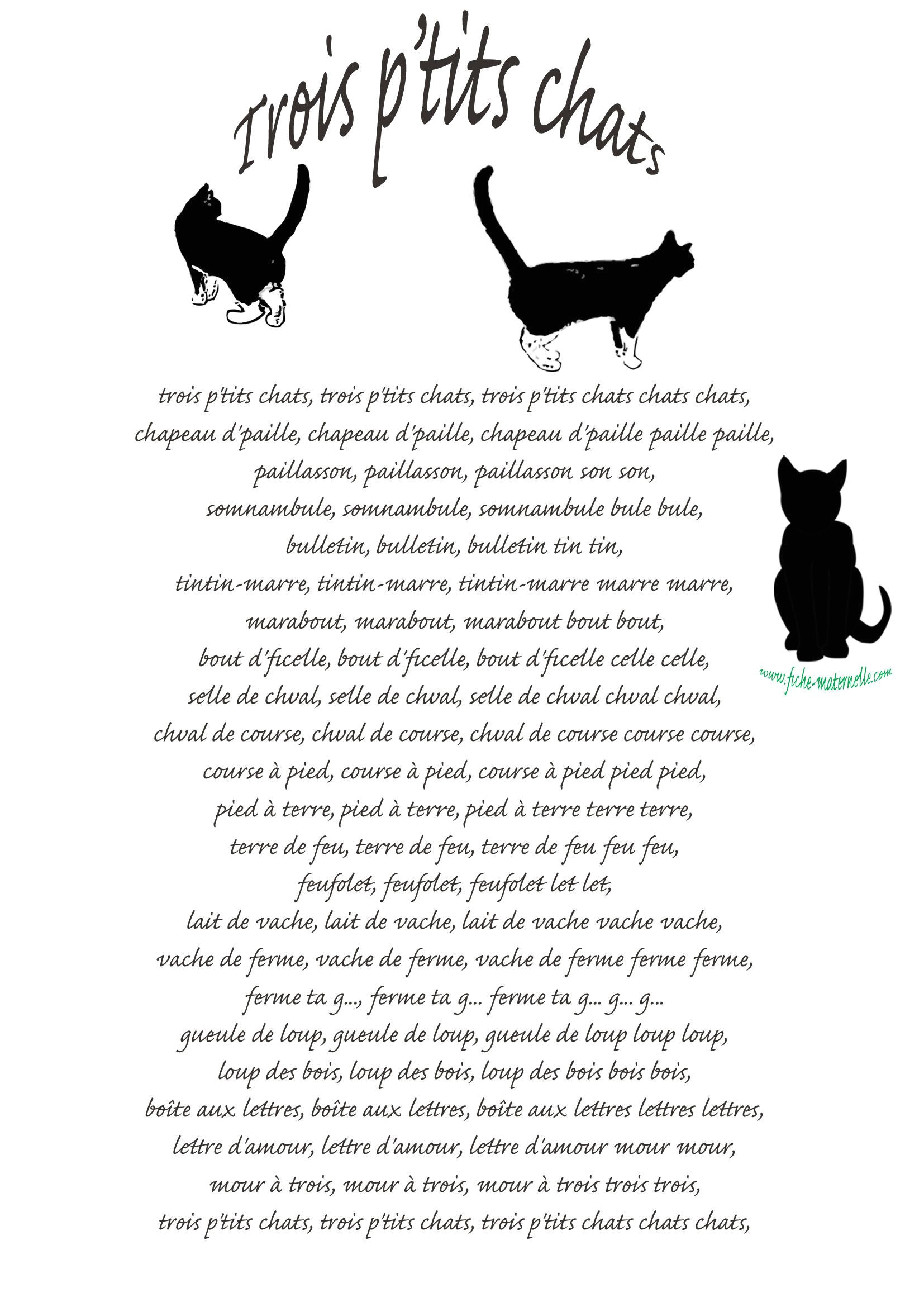 chanson 3 petits chats elegant nouveau image de chat a imprimer en couleur of chanson 3 petits chats
