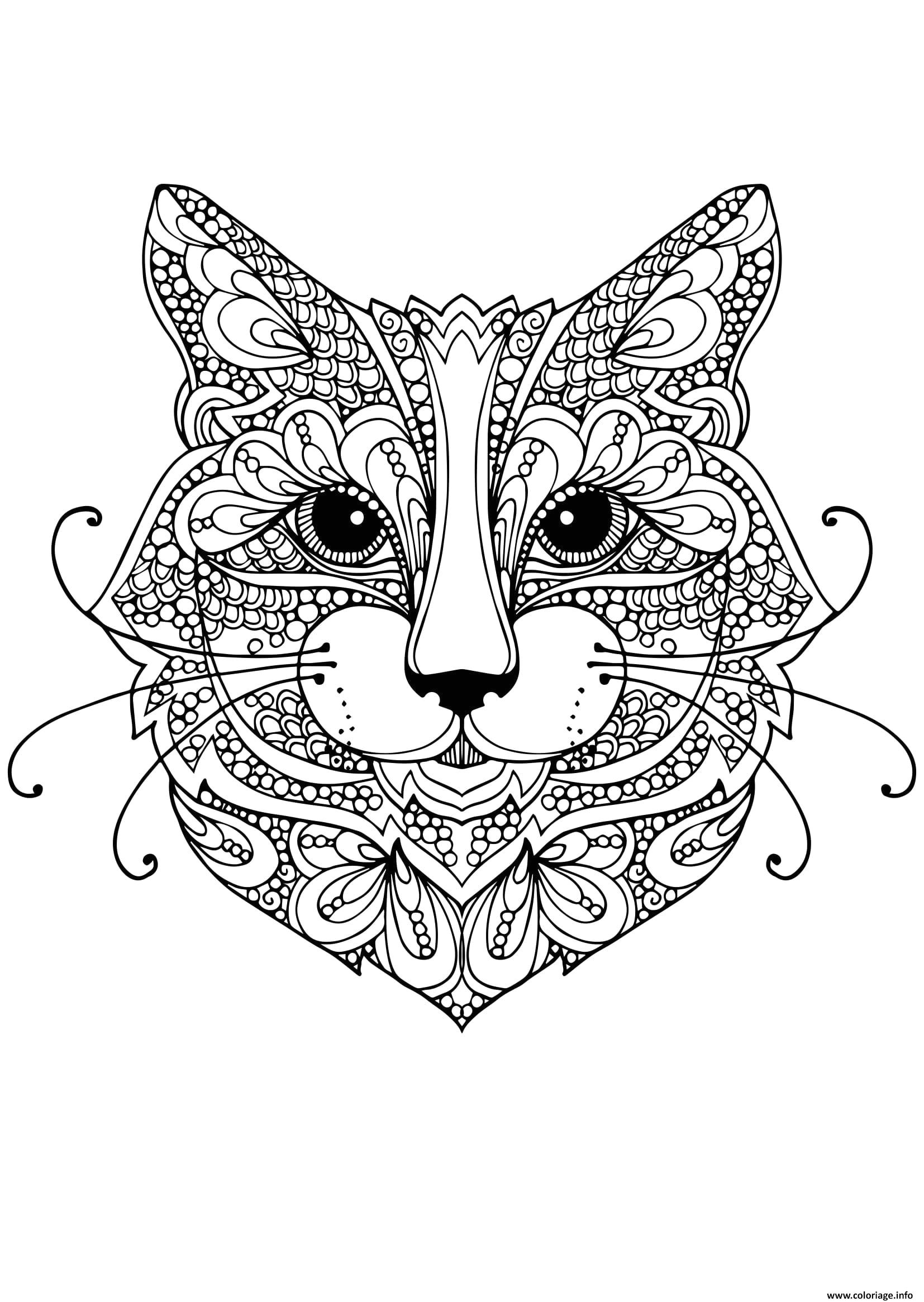 coloriage antistress un chat lulu la taupe jeux gratuits pour adulte gratuit