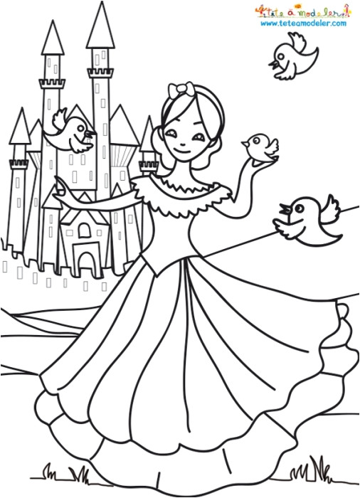 coloriage chateau princesse