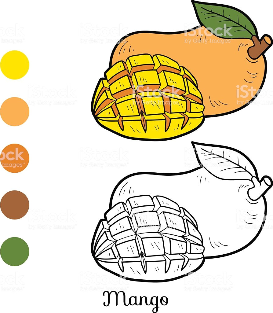 livre de coloriage pour les enfants fruits et légumes mangue gm