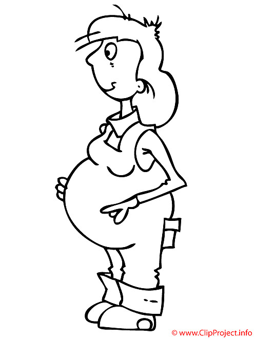 femme enceinte coloriage