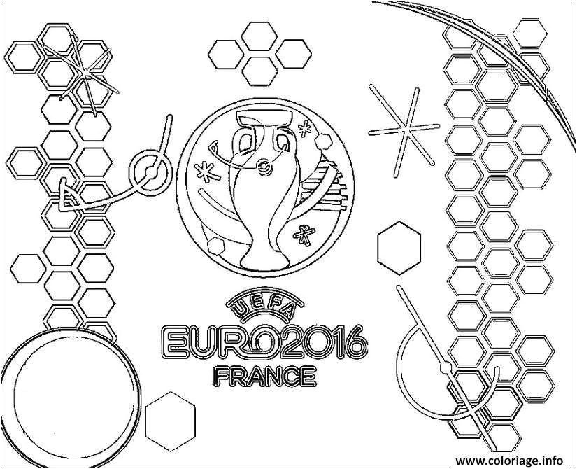 coloriage euro 2016 france logo championnat de football 8847 foot de france coloriage dessin 7837