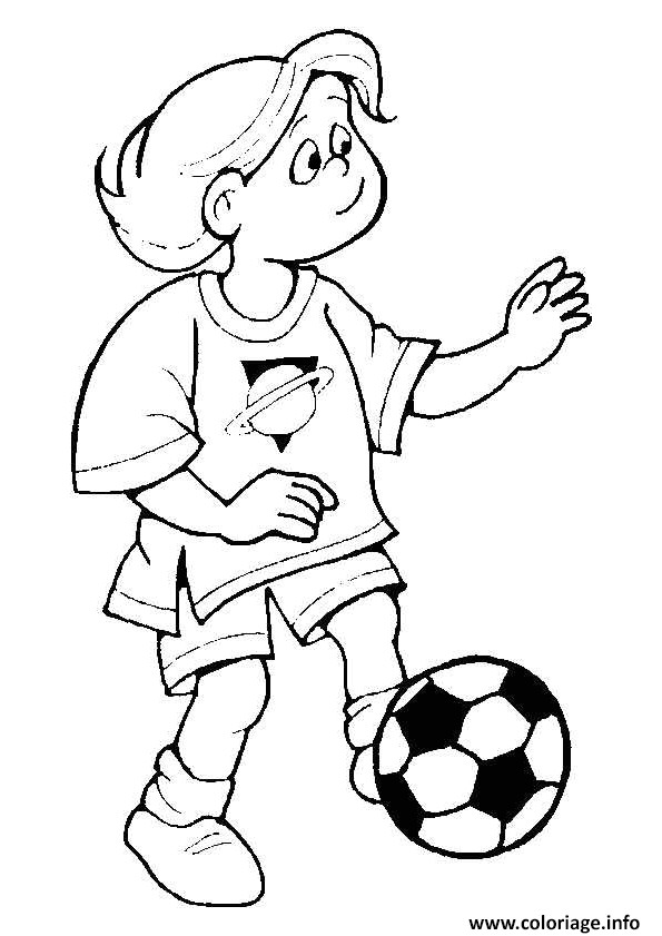 footballeur foot enfant coloriage