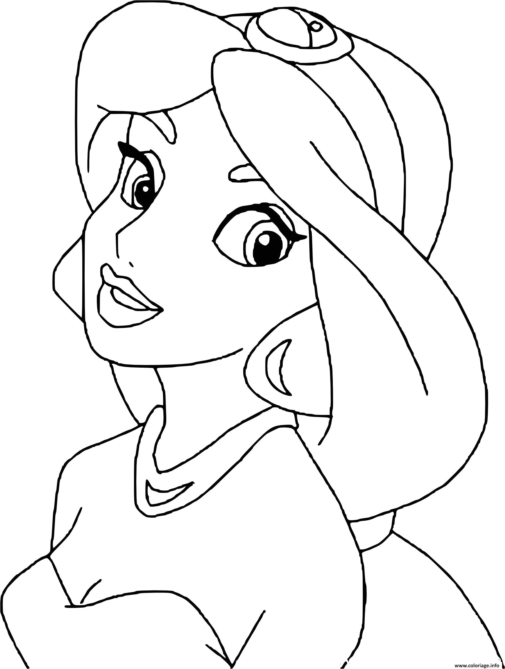 princesse disney jasmine coloriage dessin