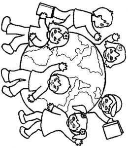 Coloriage De La Terre Coloriage Terre