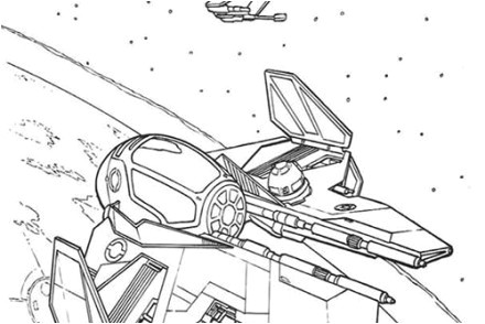 vaisseau star wars empire coloriage