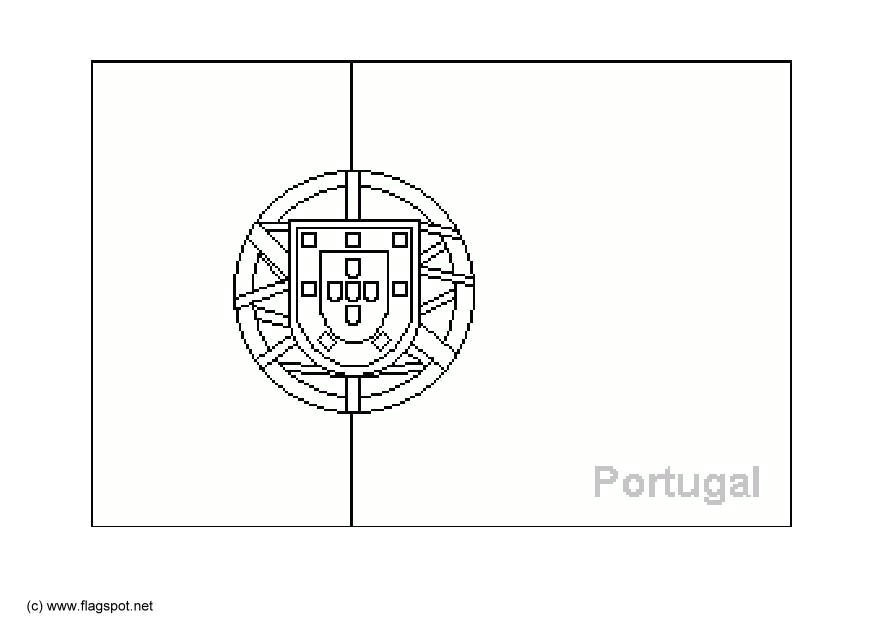 coloriage drapeau portugal